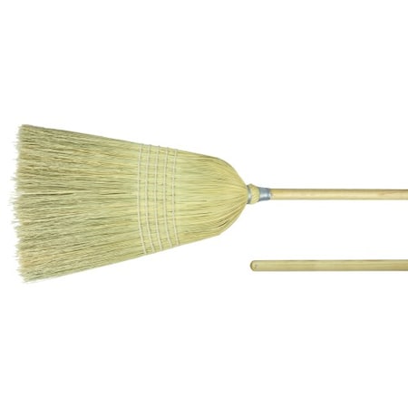 Weiler Light Industrial Upright Broom, Corn Fill, 56" Overall Length 44009